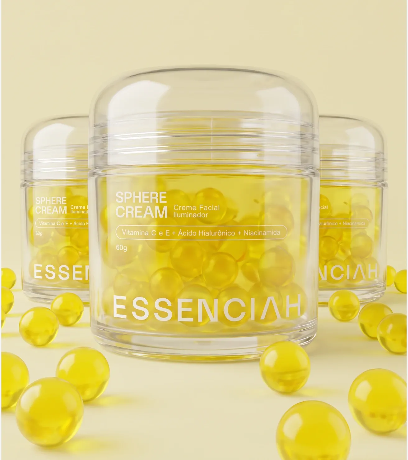 Kit com 3 potes de Sphere Cream