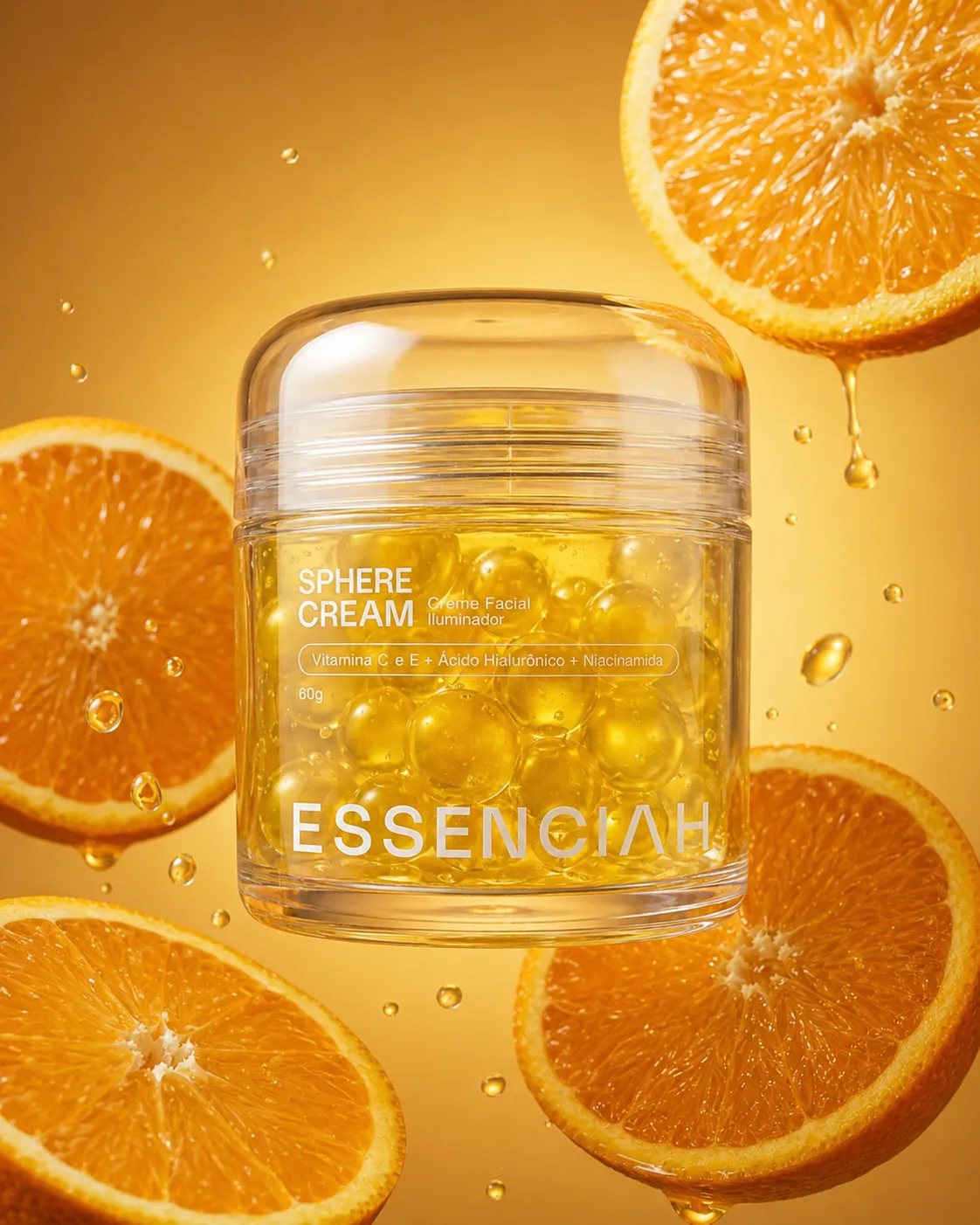 Pote de Sphere Cream com laranjas